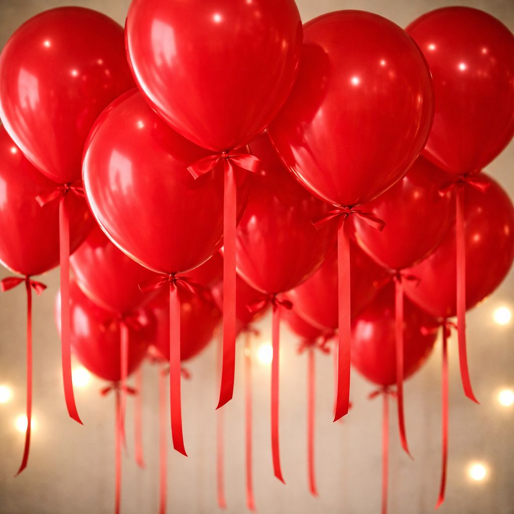 Red Ceiling Balloons