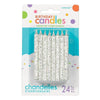 Candle White Glitter